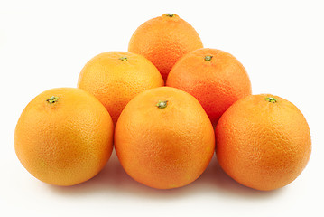 Image showing Triangle made of mandarins