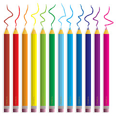 Image showing coloured pencils