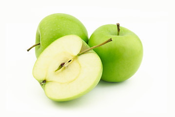 Image showing Two apples and one half