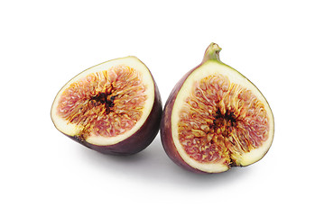 Image showing Two halves of fig