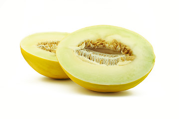 Image showing Two halves of melon