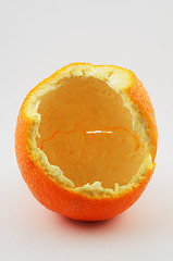 Image showing orange peel on a neutral background