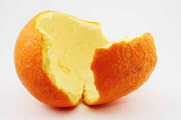 Image showing orange peel on a neutral background