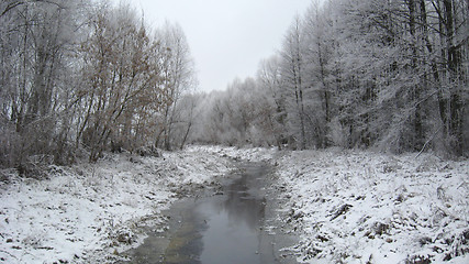 Image showing beautiful landscape with winter Ubed river