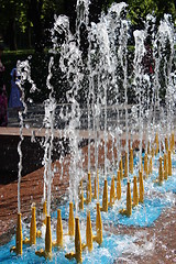 Image showing jet of the water on the fiuntains