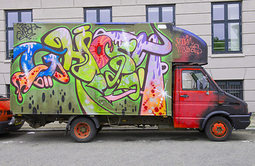 Image showing Graffiti car