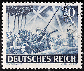 Image showing German Anti-Aircraft Gun Stamp