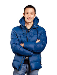 Image showing Asian Man in Down Padded Coat