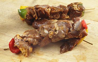 Image showing Lamb kebab sticks