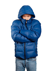 Image showing Asian Man in Down Padded Coat