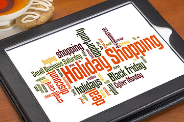Image showing holiday shopping word cloud
