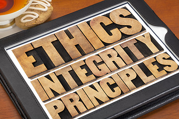 Image showing ethics, integrity and principles