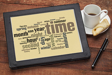 Image showing time and calendar word cloud