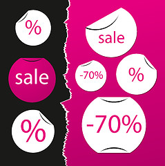 Image showing sale stickers