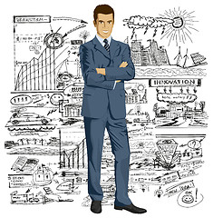 Image showing Vector Businessman In Suit