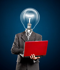 Image showing Business Lamp Head Idea Man