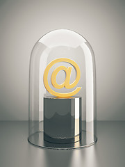 Image showing email under a glass dome