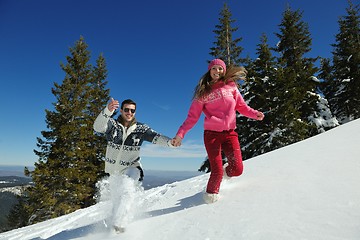 Image showing young couple on winter vacation