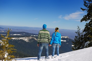 Image showing young couple on winter vacation