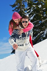 Image showing young couple on winter vacation