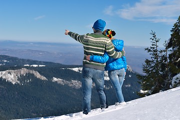 Image showing young couple on winter vacation