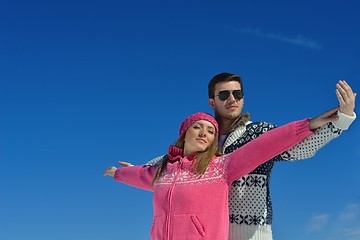 Image showing young couple on winter vacation