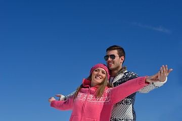 Image showing young couple on winter vacation