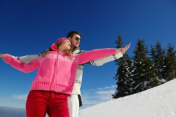 Image showing young couple on winter vacation