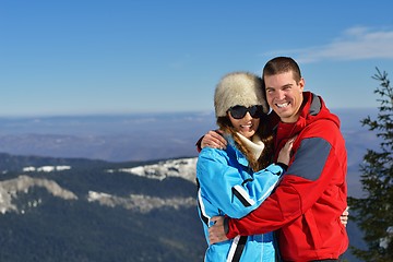 Image showing young couple on winter vacation