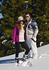 Image showing young couple on winter vacation