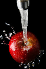 Image showing Apple and Water