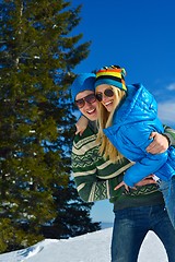 Image showing young couple on winter vacation