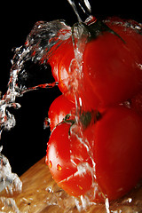 Image showing Tomatos and Water