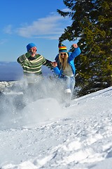 Image showing young couple on winter vacation