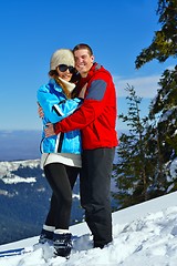 Image showing young couple on winter vacation