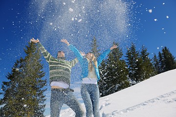 Image showing young couple on winter vacation