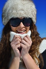 Image showing happy woman at winter