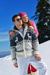 Image showing young couple on winter vacation