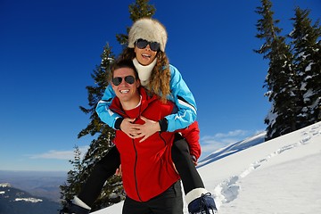 Image showing young couple on winter vacation