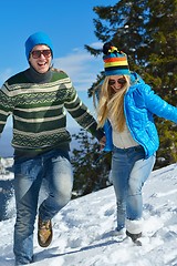 Image showing young couple on winter vacation