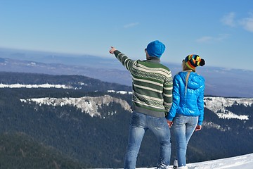 Image showing young couple on winter vacation