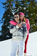 Image showing young couple on winter vacation