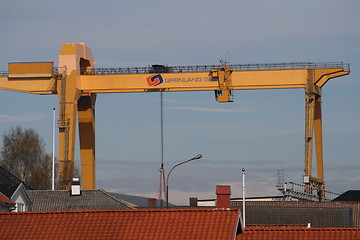 Image showing Shipyard crane