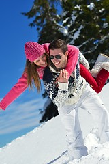 Image showing young couple on winter vacation