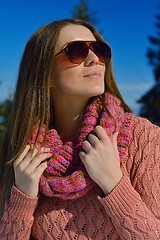 Image showing happy woman at winter