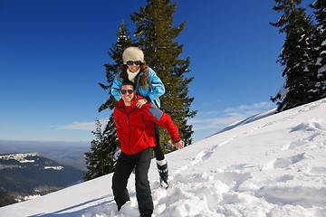 Image showing young couple on winter vacation