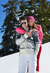 Image showing young couple on winter vacation