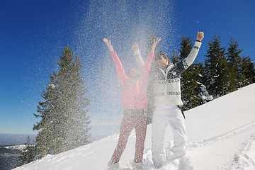 Image showing young couple on winter vacation