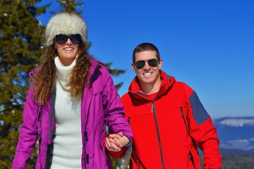 Image showing young couple on winter vacation