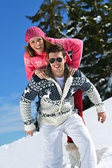 Image showing young couple on winter vacation